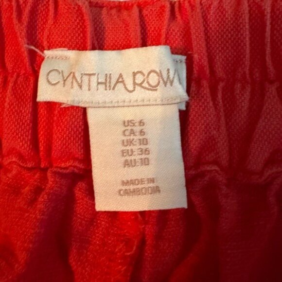 Cynthia Rowely Womens Linen Shorts Size 6 Lagom Beachy Preppy Festival Coastal - Picture 5 of 7